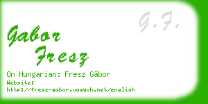 gabor fresz business card